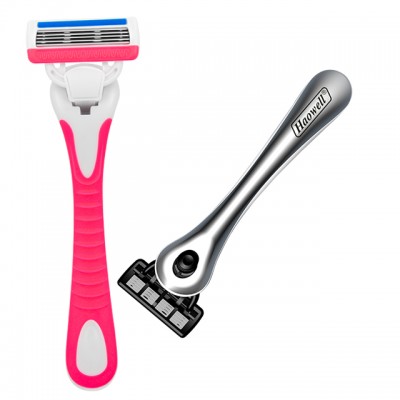 HW-B520DR High quality sharp five 5 blade system razor Chromium coated mens/ women shaving  daily use